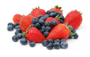 strawberries-blueberries strawberry blueberry coulis sous vide