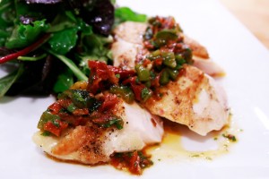 Sous Vide Chicken with Sun Dried Tomato Vinaigrette #sousvide