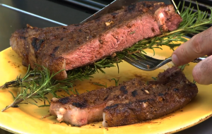 sharone hakman's rib-eye steaks cooked sous vide