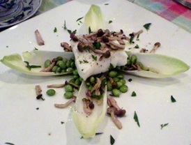 Sea Bass with Edamame 