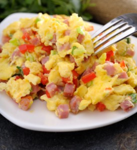 Easter Ham and Eggs Scramble