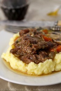 20-Hour SousVide Oxtail Stew on Creamy Mustard Mash