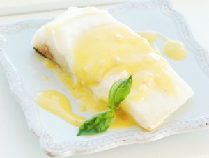 Sous Vide Halibut with Citrus Beurre Blanc