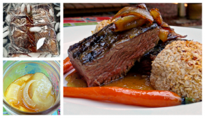 Sous Vide & Grilled Short Ribs With Vidalia Onion Butter Sauce