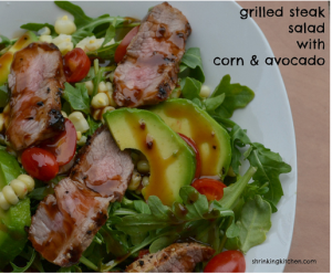 Grilled Steak Salad with Corn and Avocado #sousvide