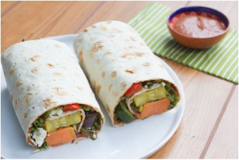 Sous Vide Vegetable Flatbread Wraps