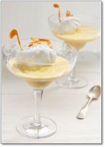 Floating Swans with Christmas-Spiced Crème Anglaise