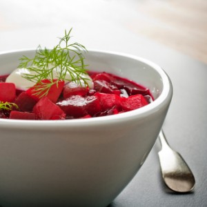 borscht cooked sous vide