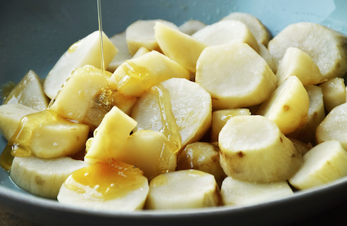 honey glazed sunchokes sous vide