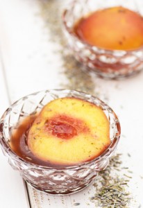 Lavender Poached Peaches