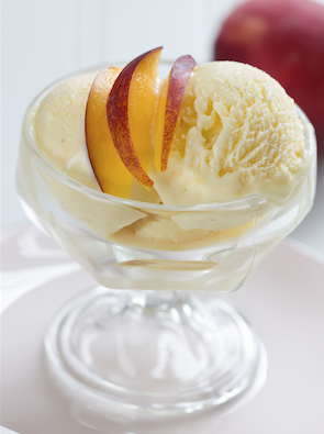 peach ice cream sous vide